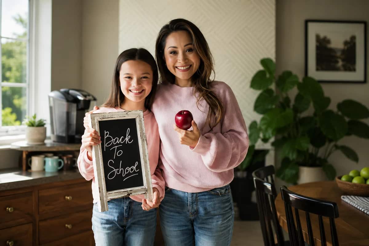 A mother and daughter reading together